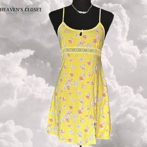 2000s Victoria Secret Angels collection yellow floral slip dress